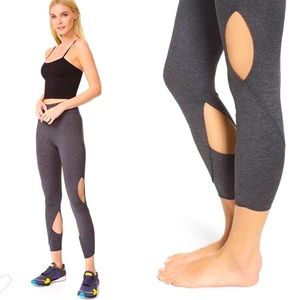 Free People Movement Halo Cutout Gray Leggings